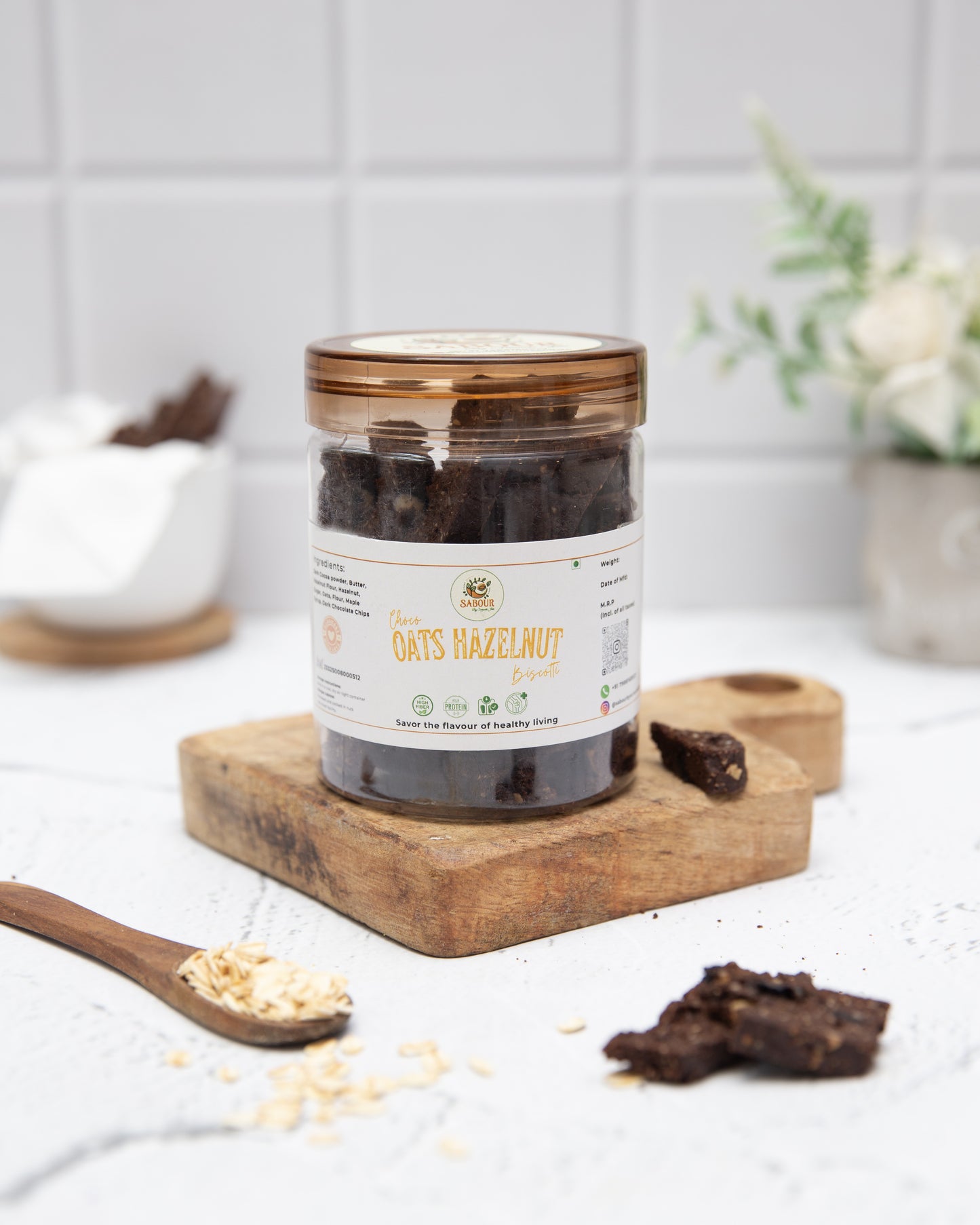 Dark Chocolate Hazelnut Biscotti