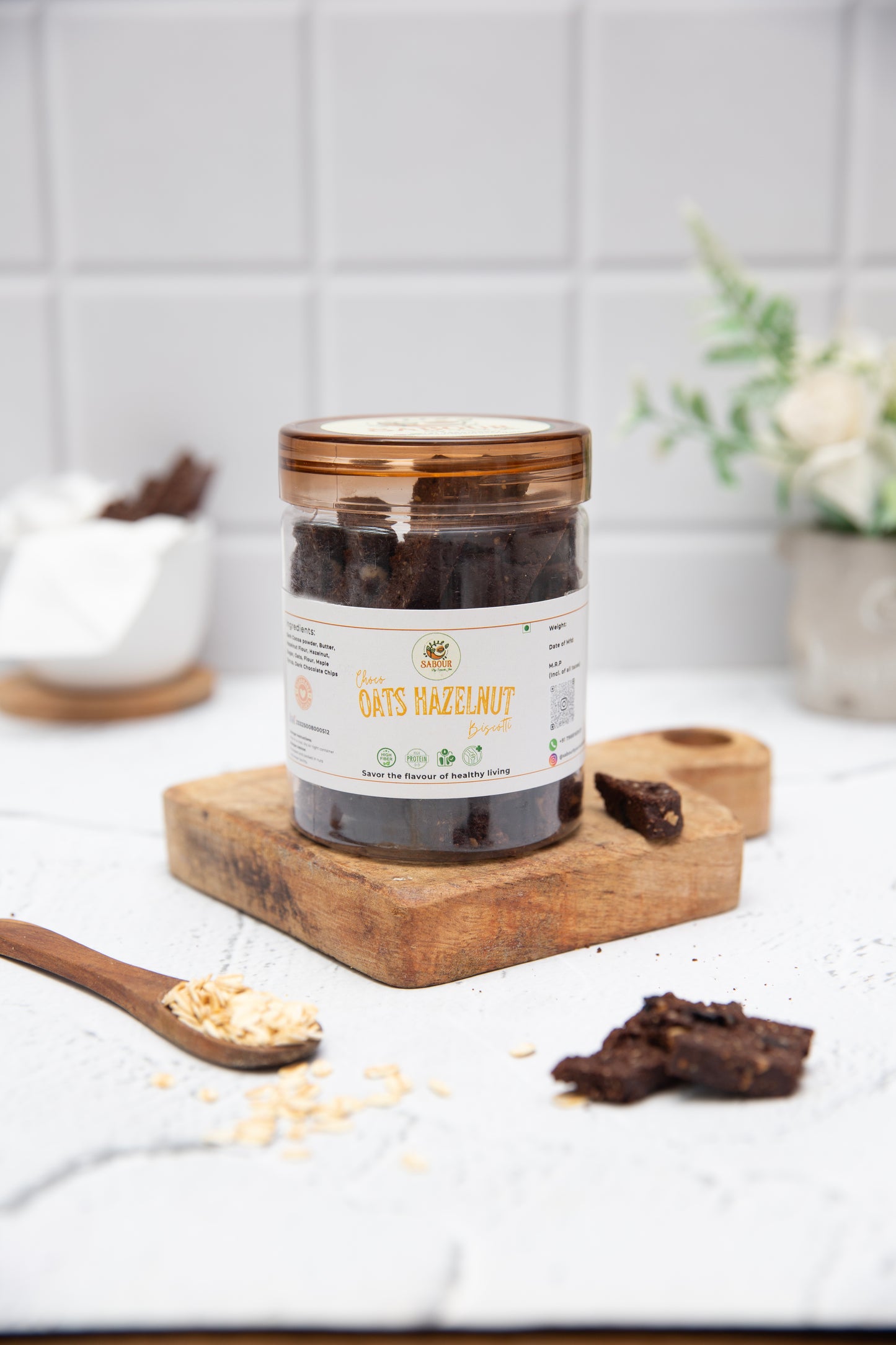 Dark Chocolate Hazelnut Biscotti