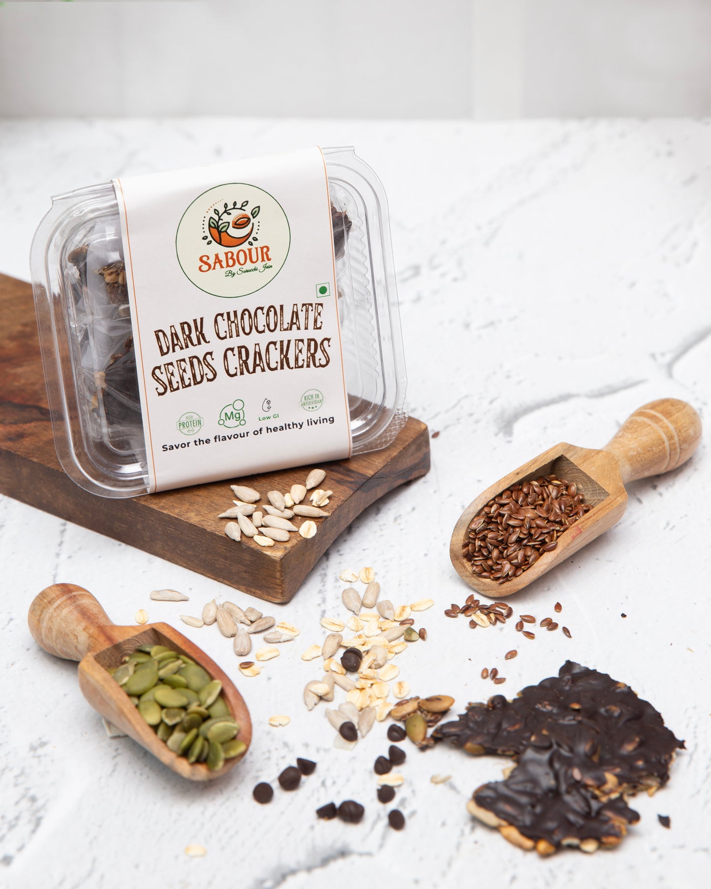 Dark Chocolate Seeds crackers